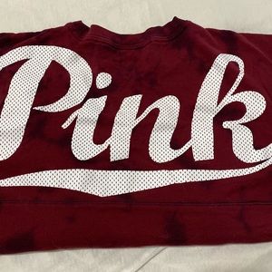Pink oversized crew neck shirt